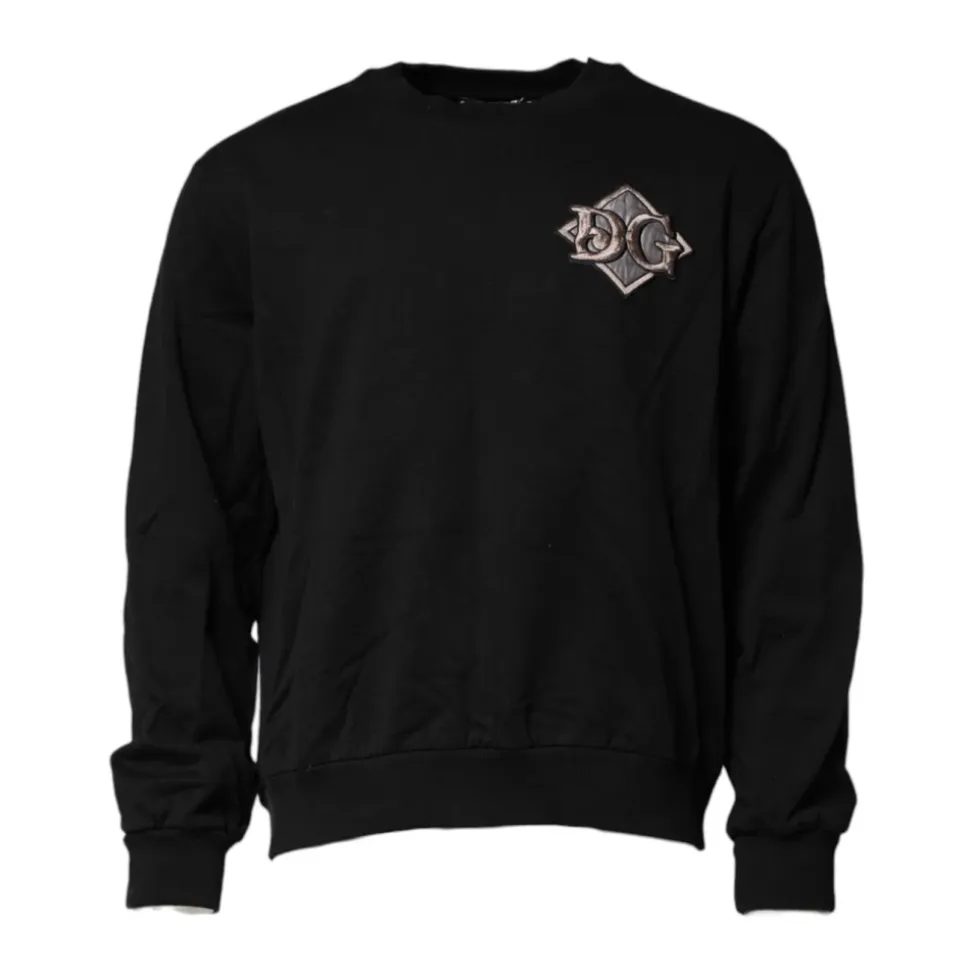 Logo Patch Rundhals Sweatshirt
