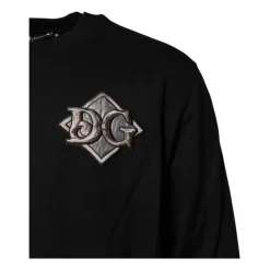 Logo Patch Rundhals Sweatshirt