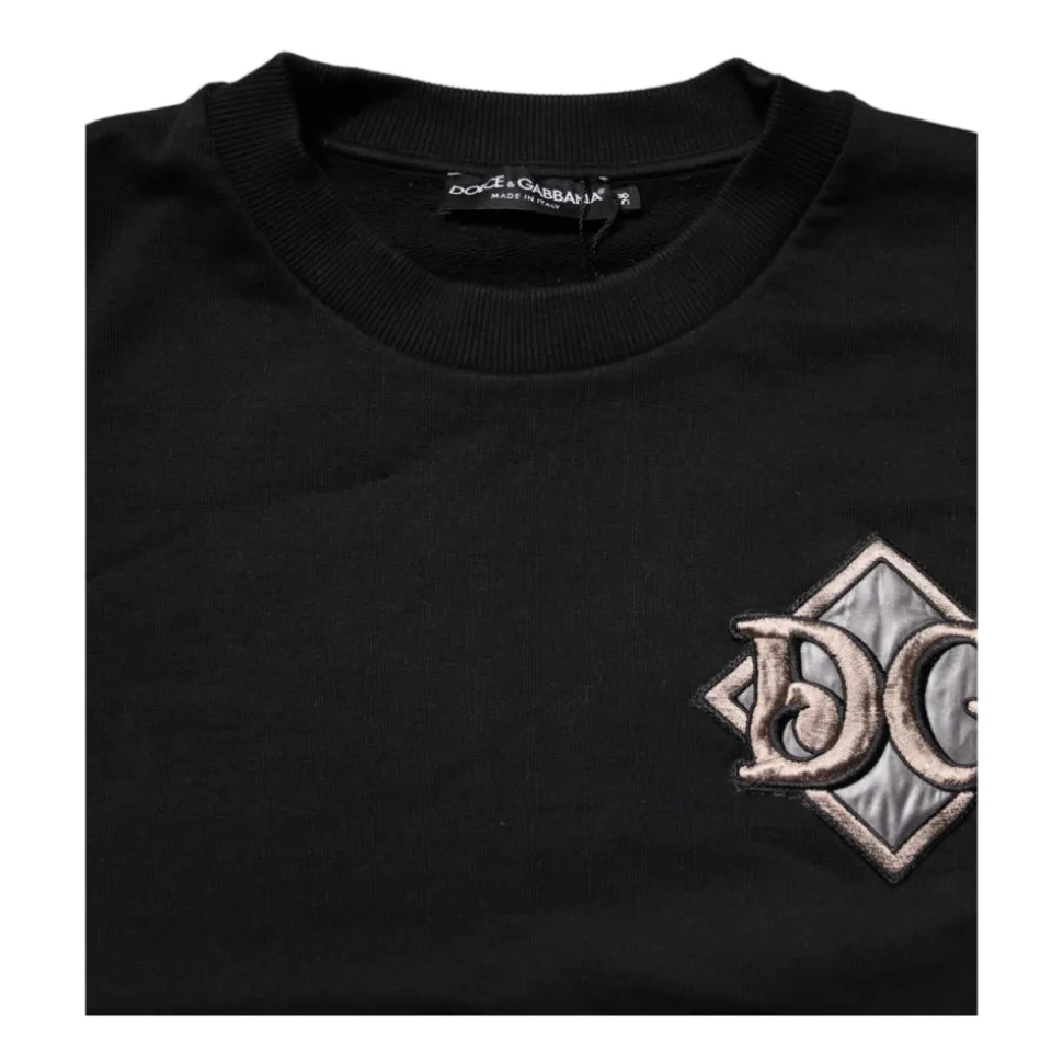 Logo Patch Rundhals Sweatshirt