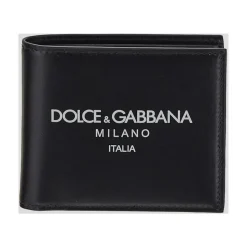 Logo Print Leder Brieftasche