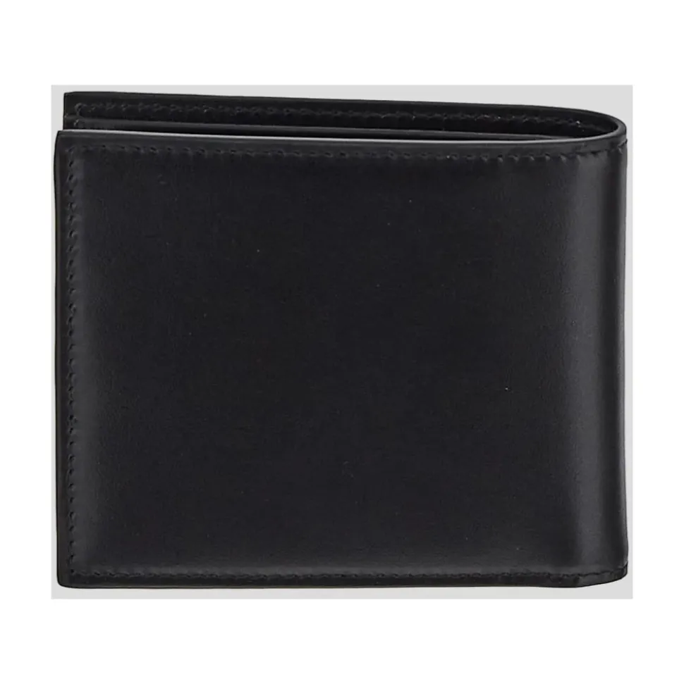 Logo Print Leder Brieftasche