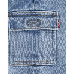Loose Fit Cargo Latzhose in Blau