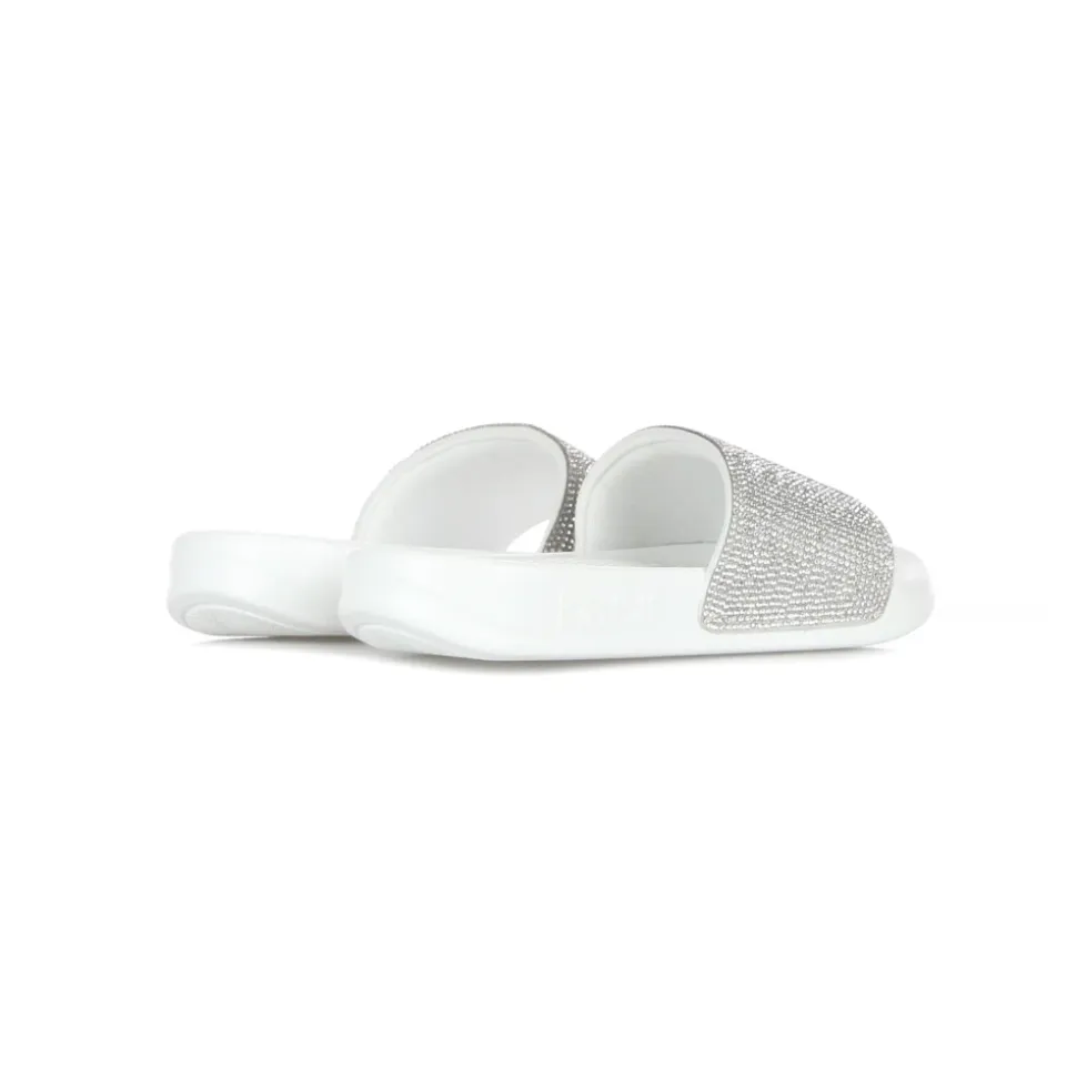 Lord Nermal Slides Rhinestone White