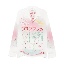 Lotus Print V-neck Shirt