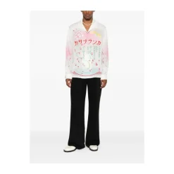 Lotus Print V-neck Shirt