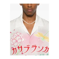 Lotus Print V-neck Shirt
