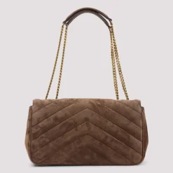 Loulou Medium Matelassé Wildledertasche