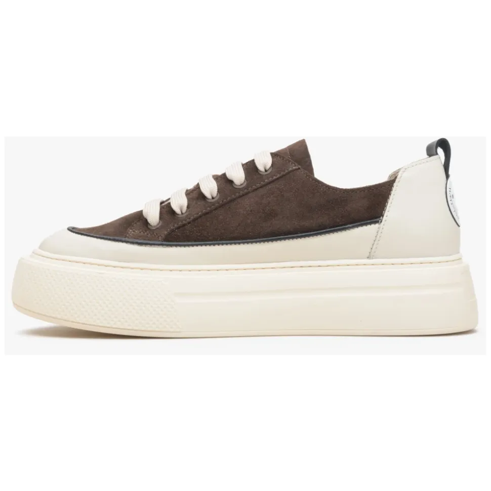 Low Top Leder- & Wildleder-Sneakers