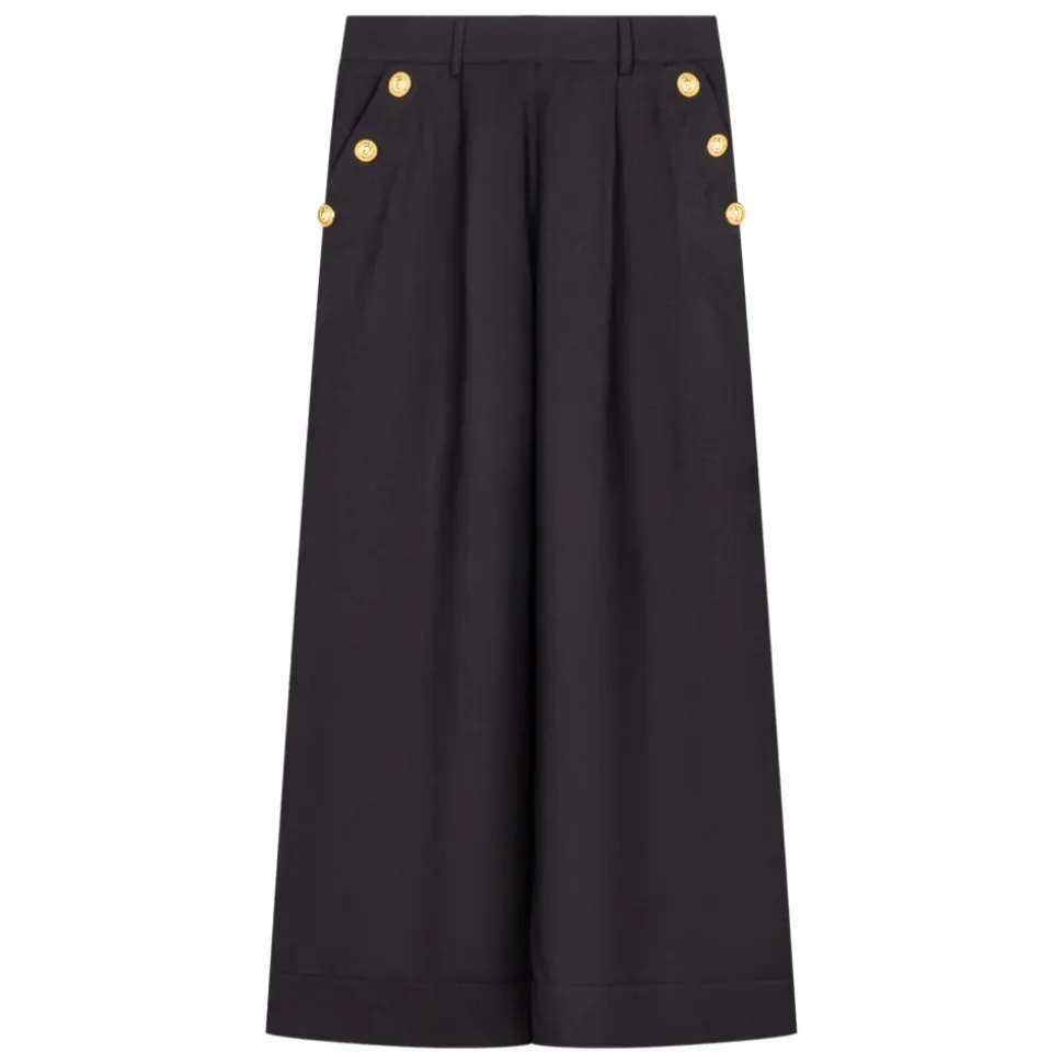 Lässige Baumwollhose in Orange