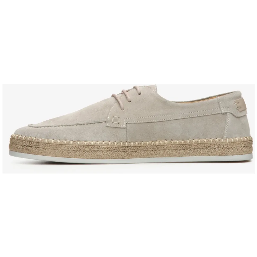 Luxuriöse beige Schnür-Mokassins