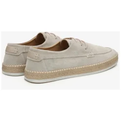 Luxuriöse beige Schnür-Mokassins