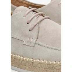 Luxuriöse beige Schnür-Mokassins