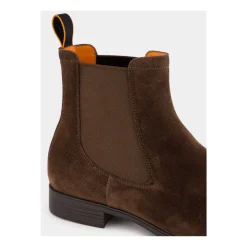 Luxuriöse Braune Wildleder Chelsea Stiefel