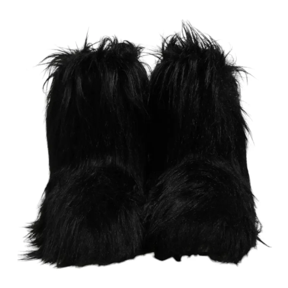 Luxuriöse Faux Fur Mid-Calf Stiefel