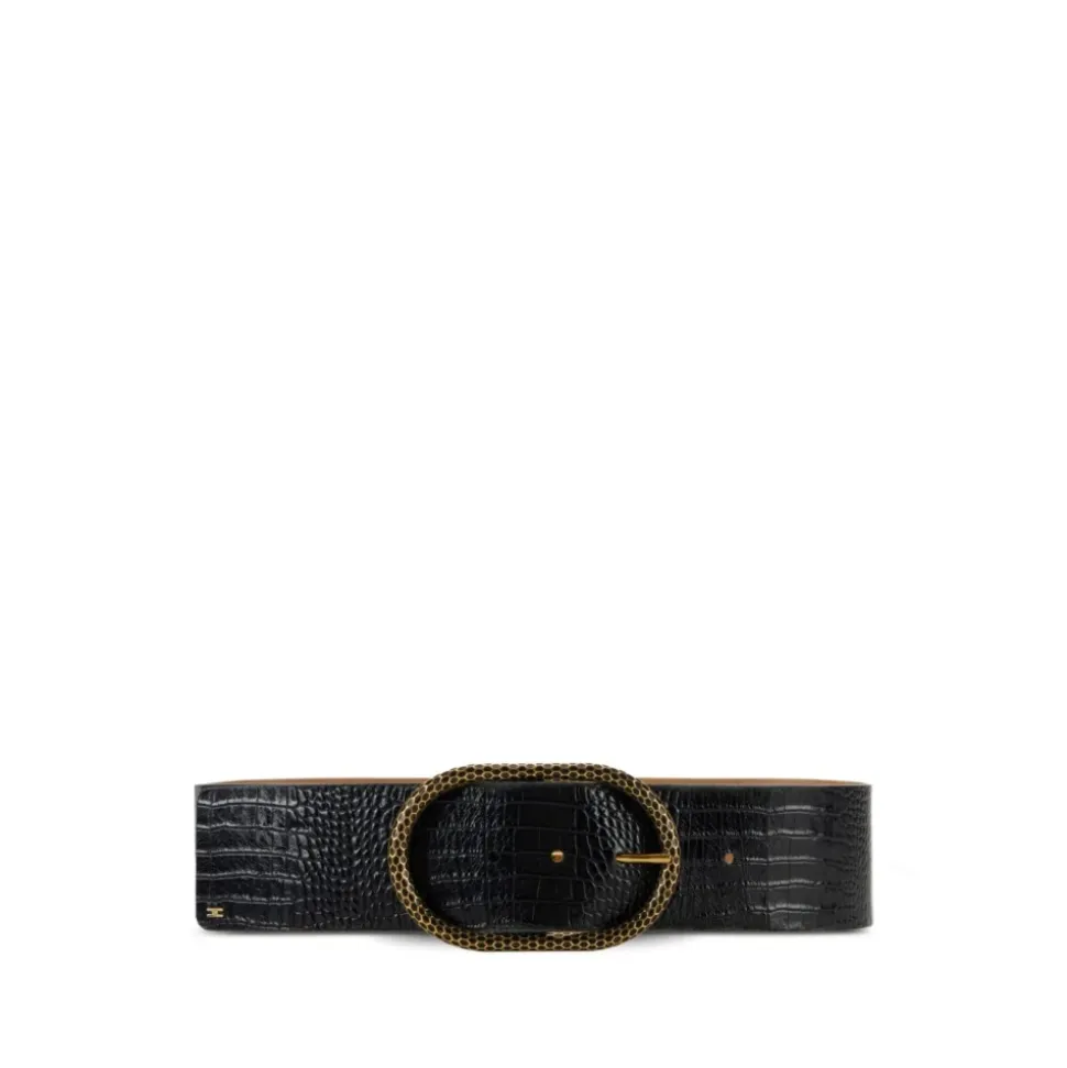 Luxuriöser Leder Gürtel Nero