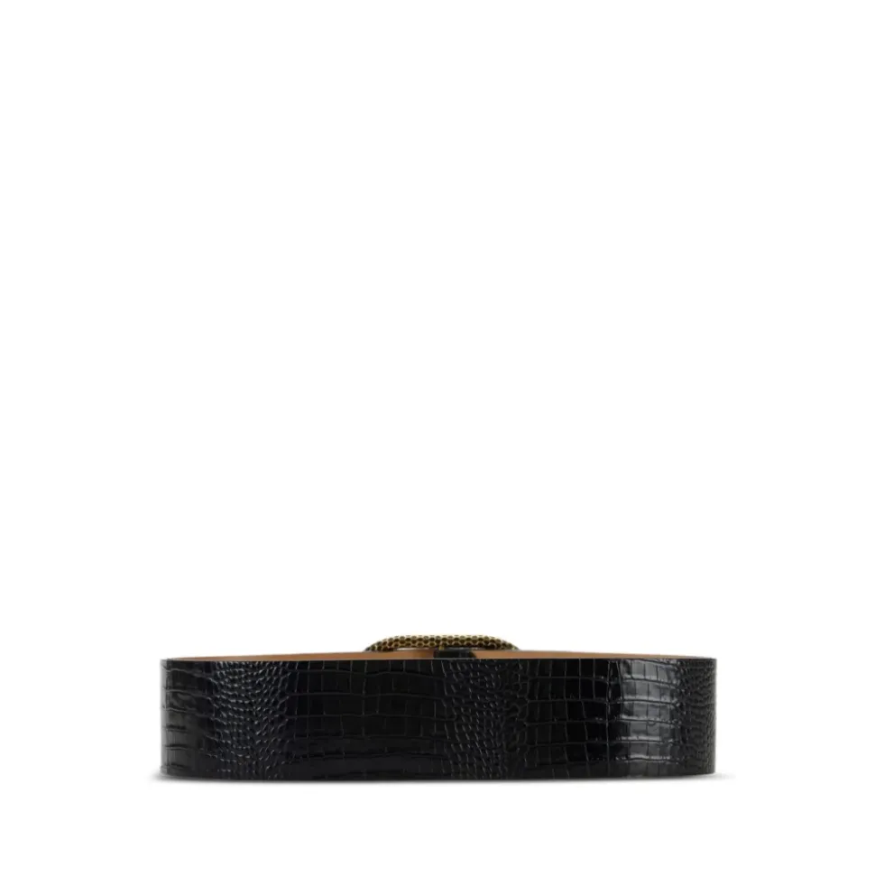 Luxuriöser Leder Gürtel Nero