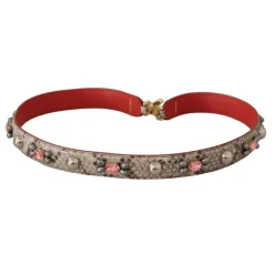 Luxuriöser Python Leder Taschengurt in Beige
