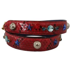 Luxuriöser Roter Python-Leder-Schulterriemen