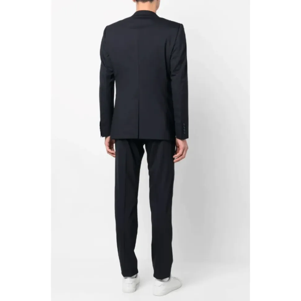 Marineblauer Slim Fit Wollanzug