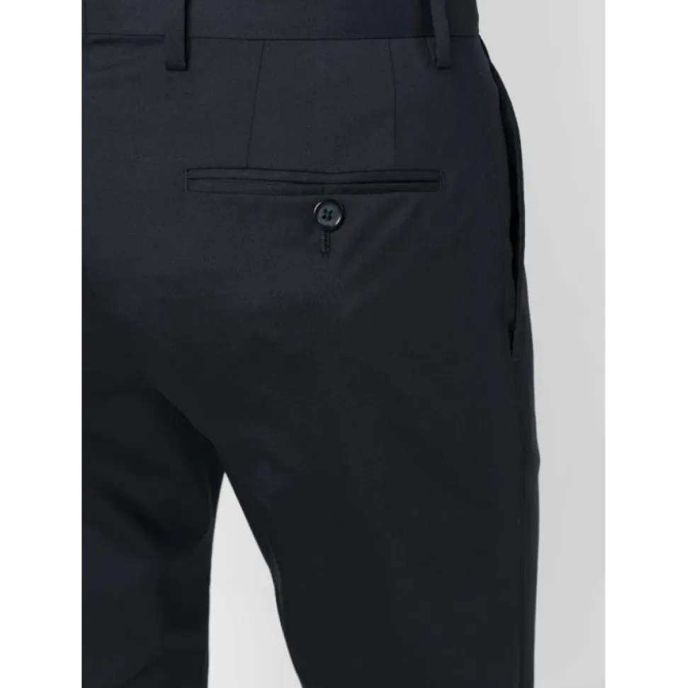 Marineblauer Slim Fit Wollanzug