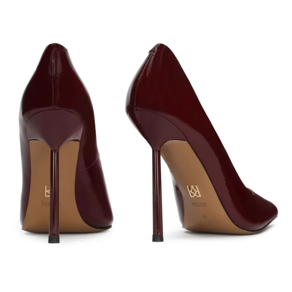 Maroon Lackleder Pumps