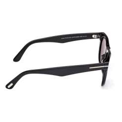 Mattschwarze quadratische Sonnenbrille