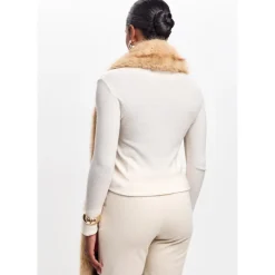 Maxi Kunstpelz Schal - Sand Beige