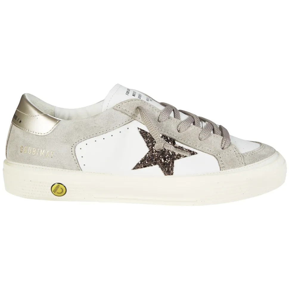 May Leather Dett Suede Glitter Star