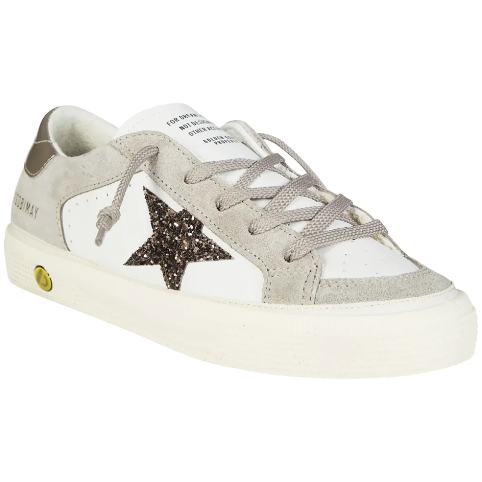 May Leather Dett Suede Glitter Star