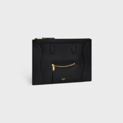 Medium Pouch aus glänzendem Kalbsleder