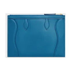 Medium Pouch aus glänzendem Kalbsleder