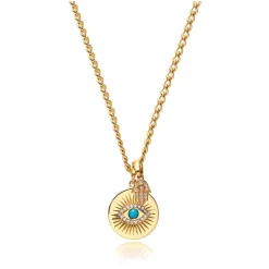Men's Evil Eye and Hamsa Hand Necklace