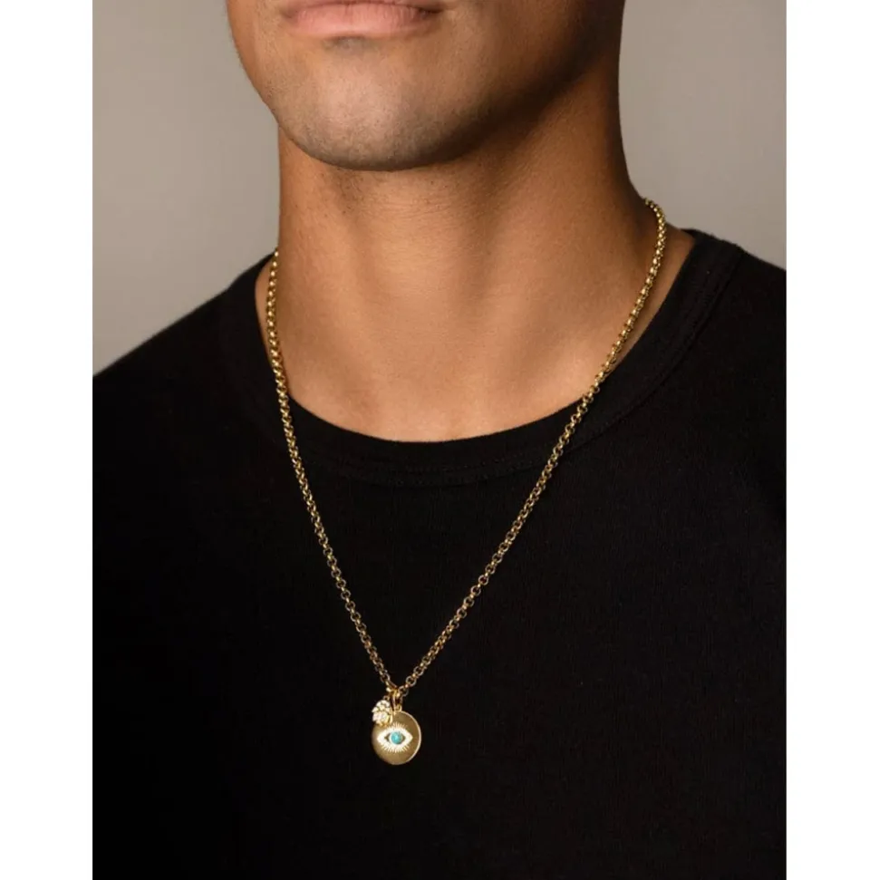 Men's Evil Eye and Hamsa Hand Necklace