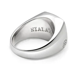 Men's Silver Signet Ring with Onyx
