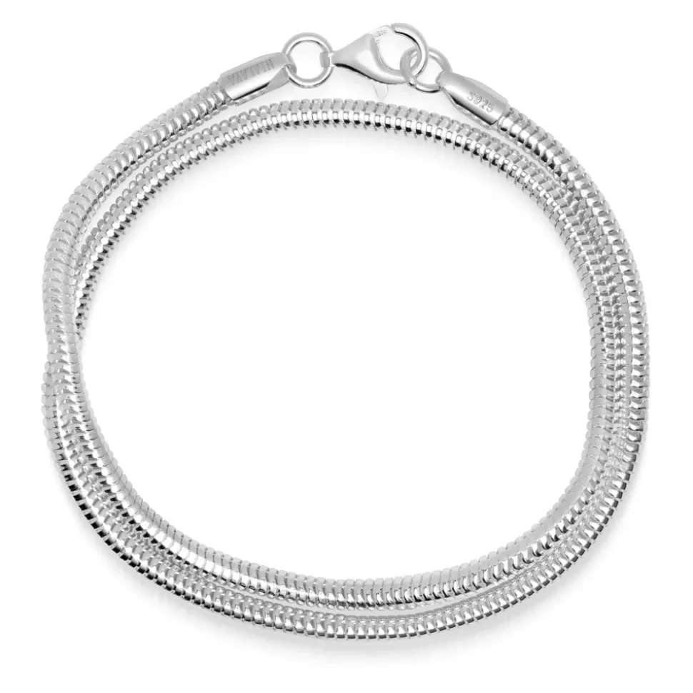 Men's Silver Wrap-Around Chain Bracelet