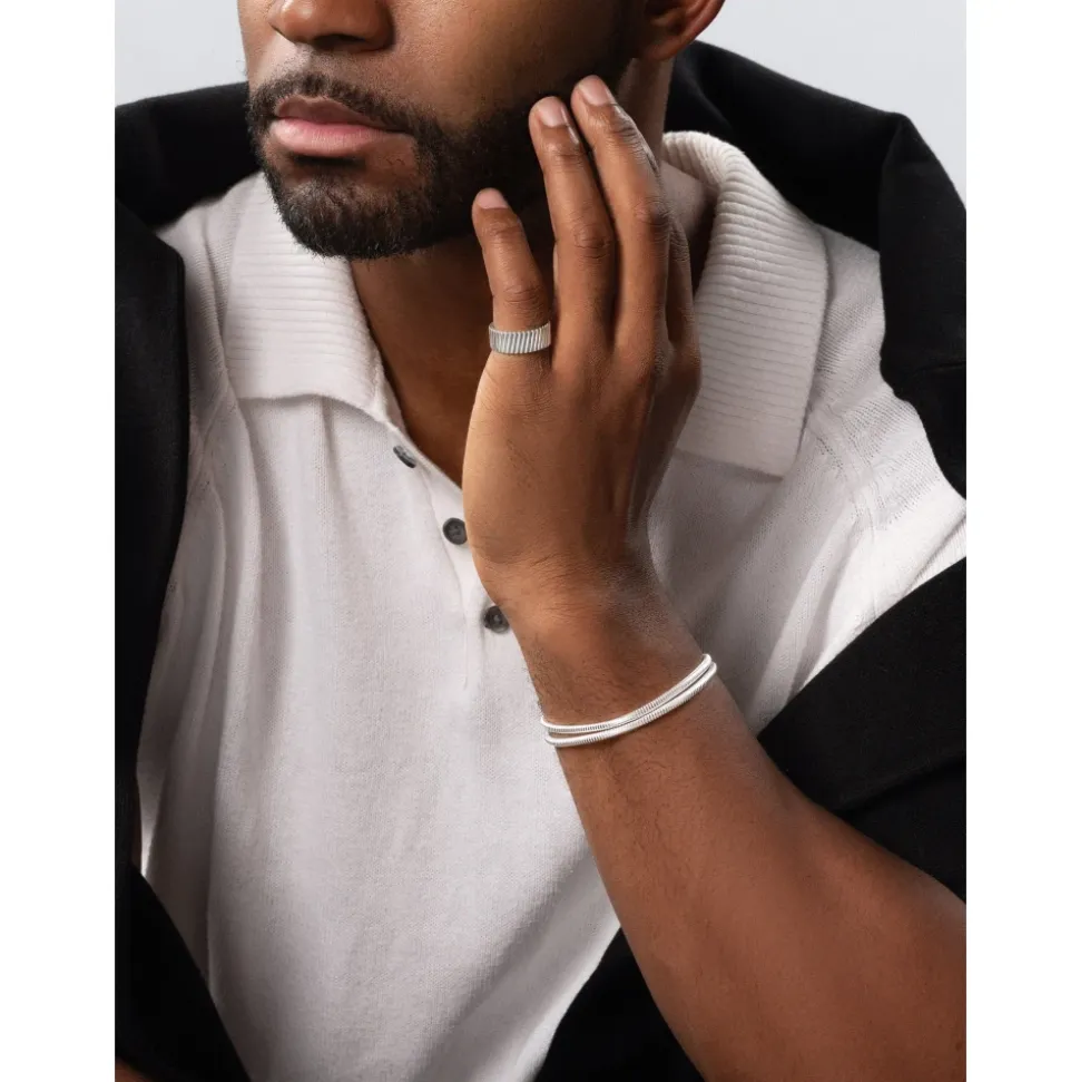 Men's Silver Wrap-Around Chain Bracelet