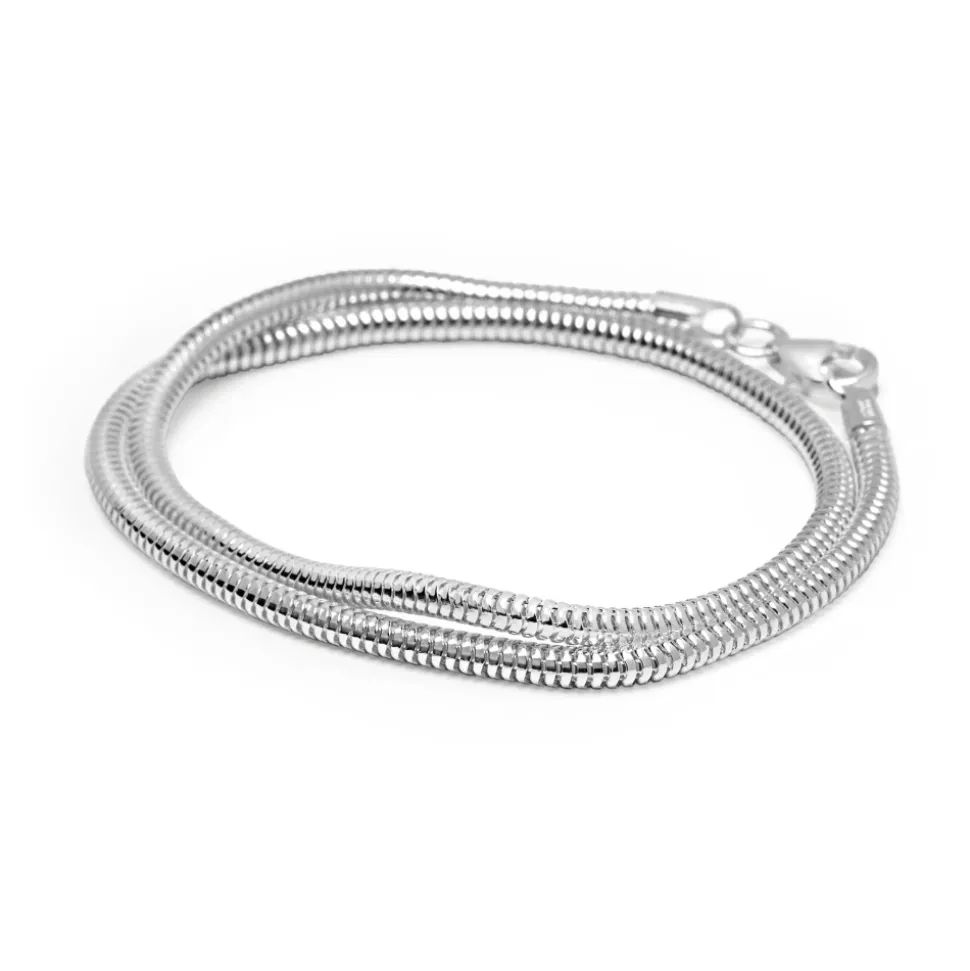Men's Silver Wrap-Around Chain Bracelet