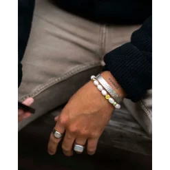Men's Smiley Face Pearl Bracelet