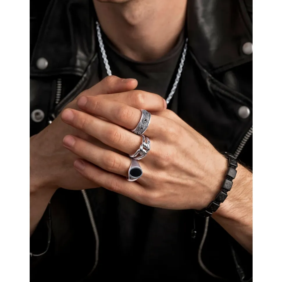 Men's Sterling Silver Dorje Ring
