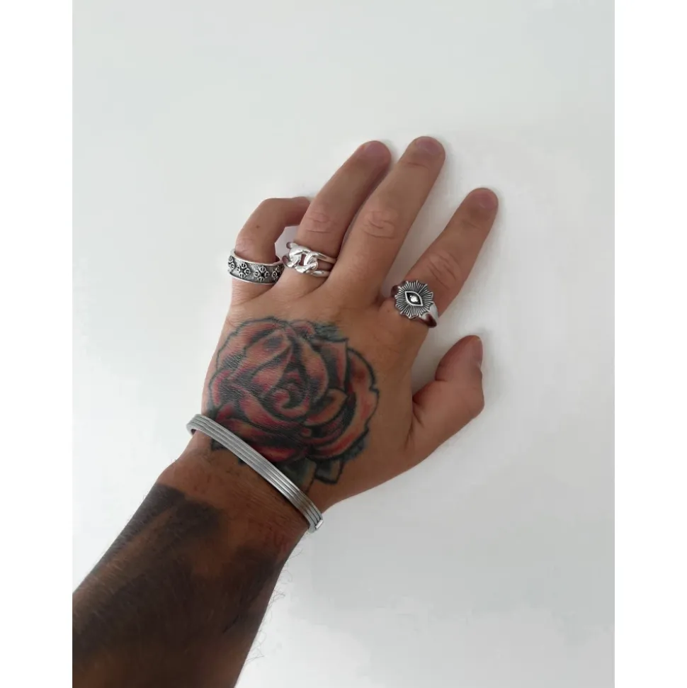 Men's Sterling Silver Dorje Ring