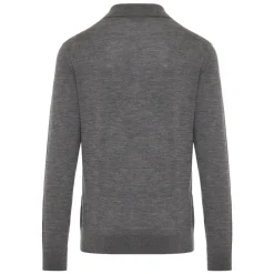 Merino Woll Polo Shirt mit Knöpfen