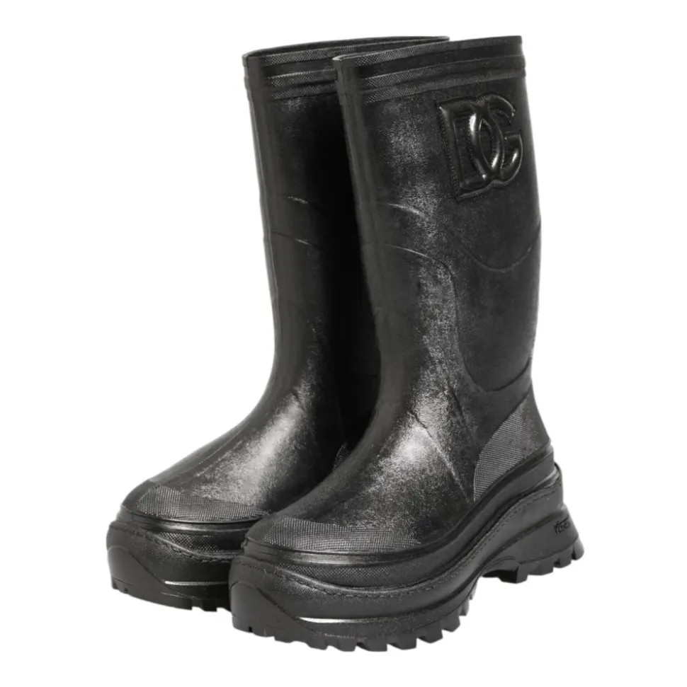 Metallic Pull On Regenstiefel