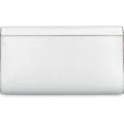 Metallische Leder Clutch mit Kettenriemen