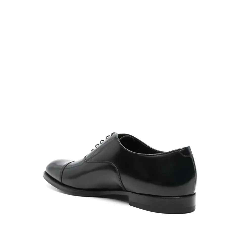 Midnight Blue Leder Schnürschuhe