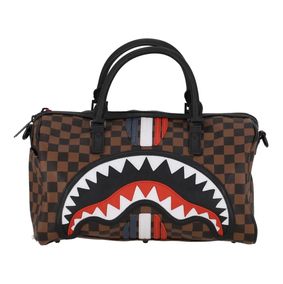 Mini Französische Maschine Duffle Tasche Braun/Schwarz