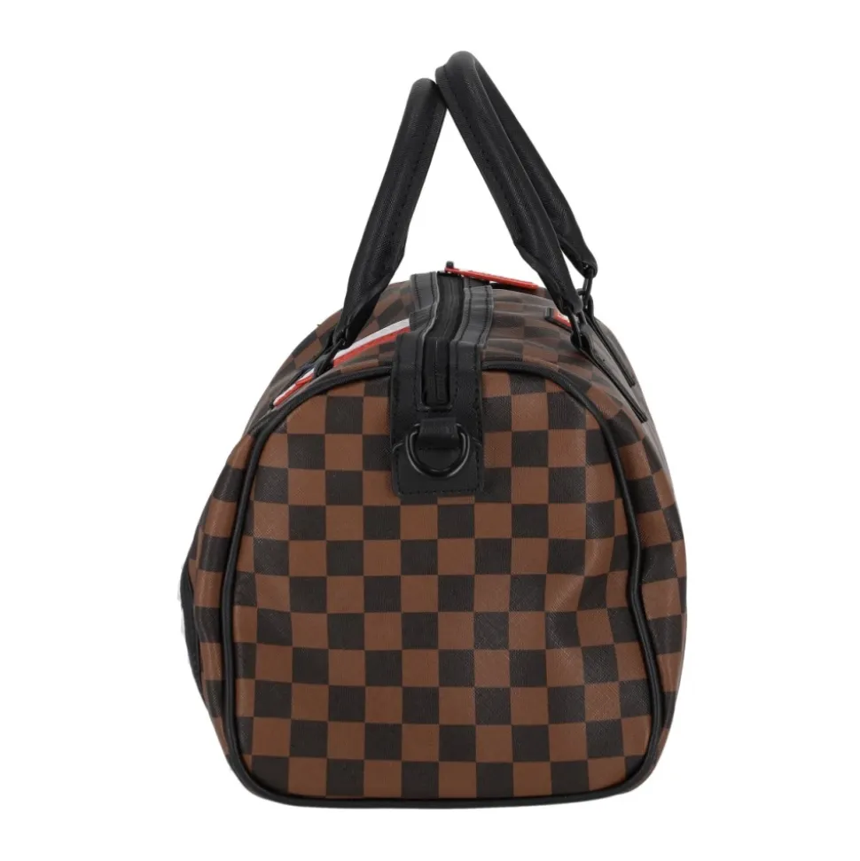 Mini Französische Maschine Duffle Tasche Braun/Schwarz