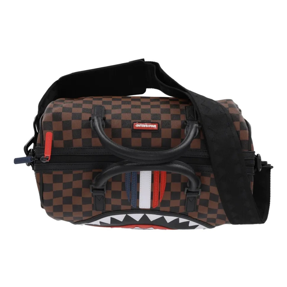 Mini Französische Maschine Duffle Tasche Braun/Schwarz