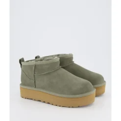 Mini Platform Moosgrüne Kinderschuhe