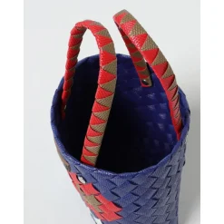 Mini Trunk Woven Handbag