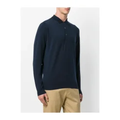 Mitternachtsblauer Button-Up Pullover